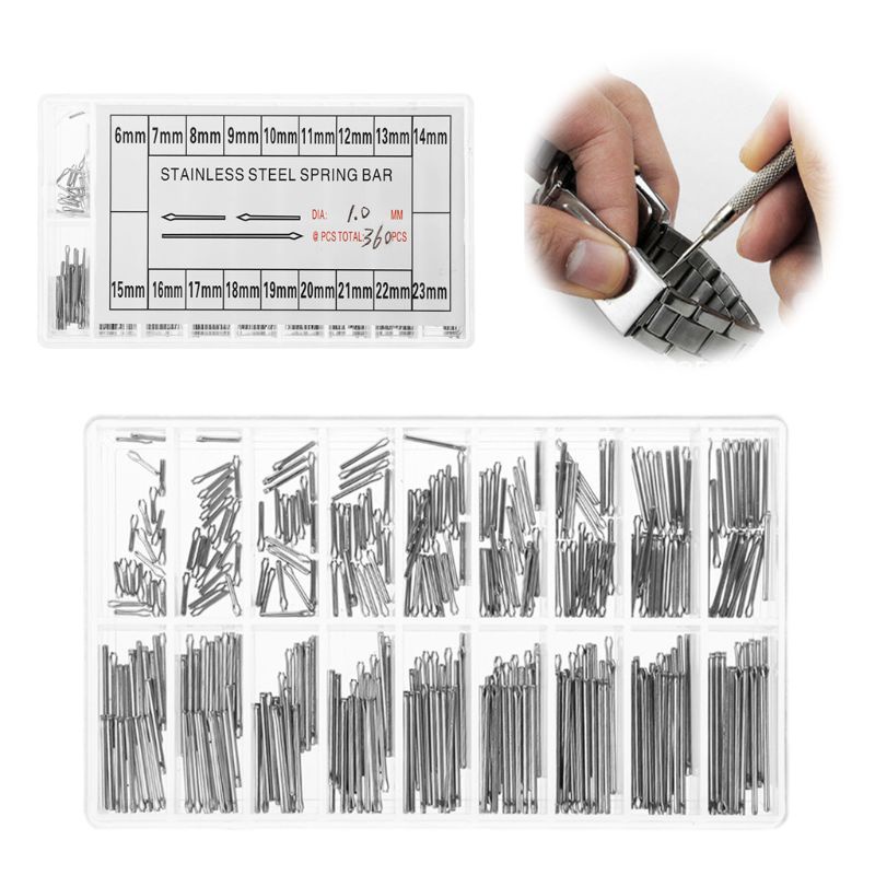 1 Set Chốt Đồng Hồ Đeo Tay Đường Kính 1mm Bằng Thép Không Gỉ Nhiều Kích Thước Chuyên Dụng