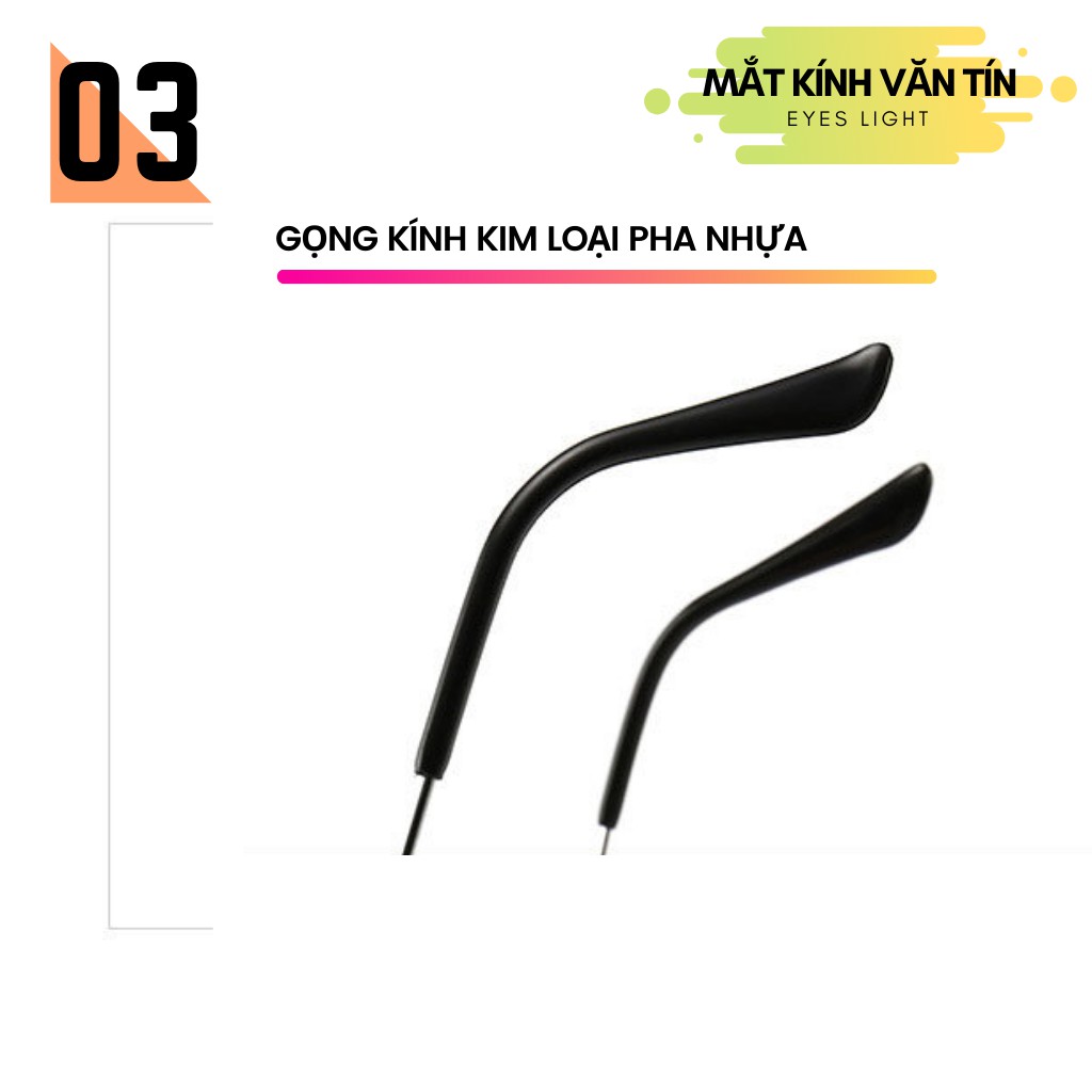 Kính mắt thời trang Eyes Light T223 nữ gọng kính kim loại pha nhựa nhiều màu