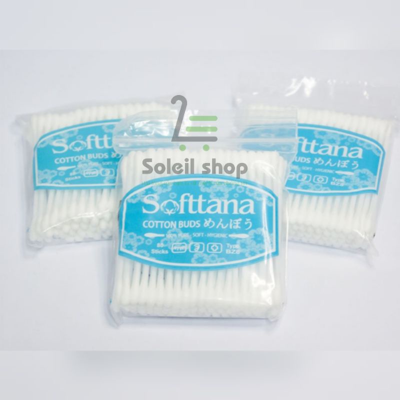 Tăm bông Softana mềm mại,100% cotton dùng cho trẻ em BZ8 và người lớn AZ10