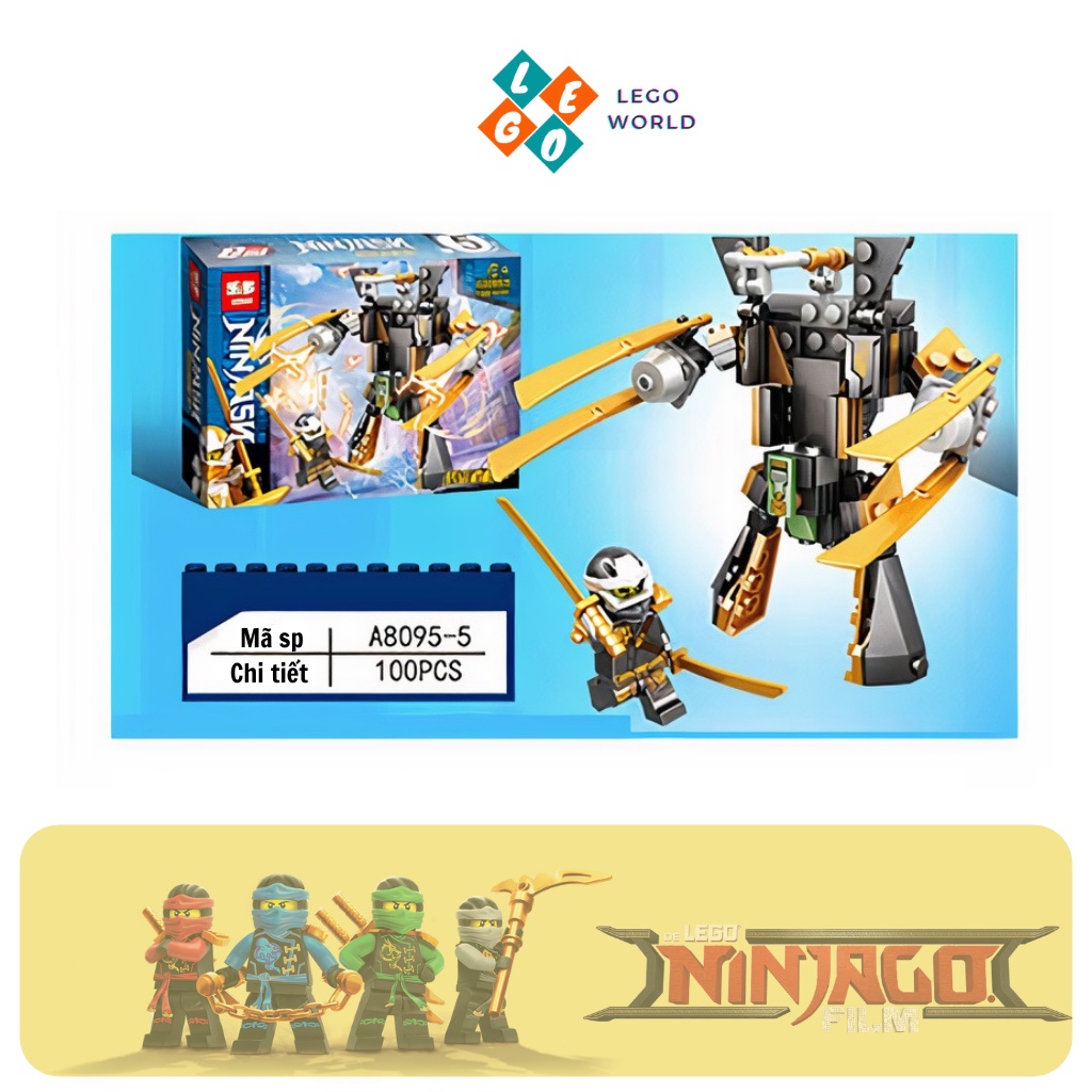 Lego Ninjago mô hình đồ chơi lắp ghép thông minh Ninja Kẻ hủy diệt Mech A8095