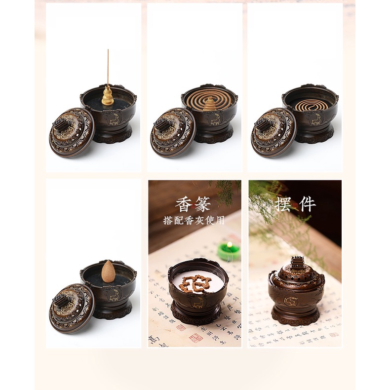 LƯ HƯƠNG XÔNG TRẦM, ĐỐT TRẦM BẰNG ĐỒNG NGUYÊN CHẤT