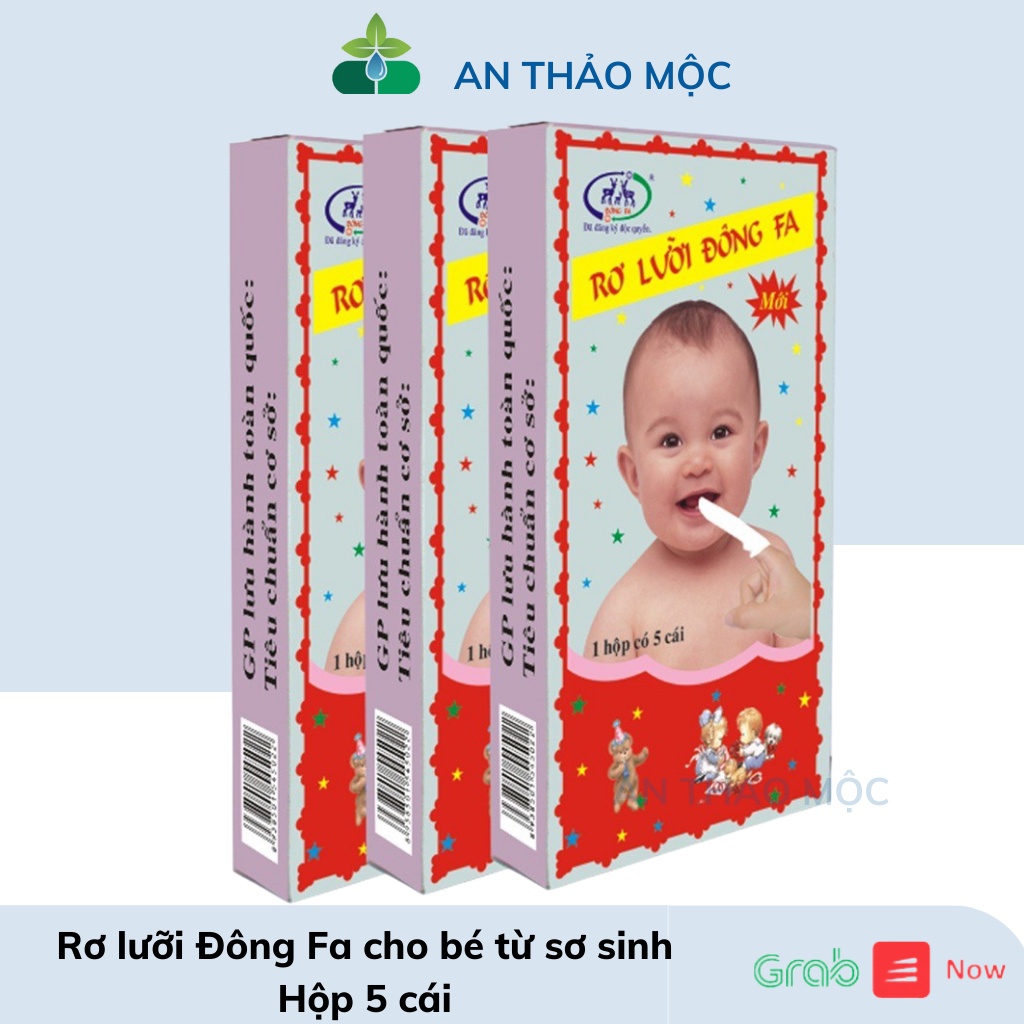 Com bo 10 hộp Rơ lưỡi đông fa cho bé từ sơ sinh,làm sạch lưỡi răng miệng.anthaomoc