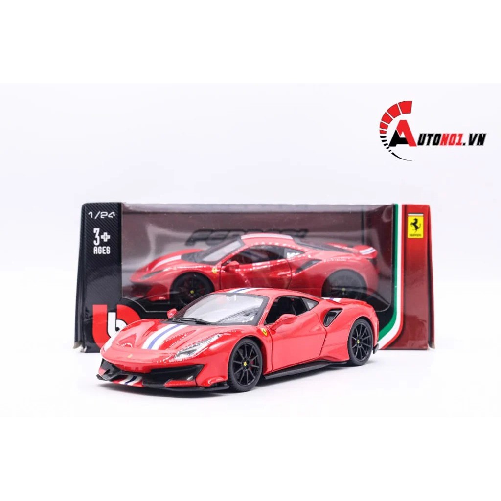 MÔ HÌNH XE FERRARI 488 PISTA RED 1:24 BBURAGO 5836