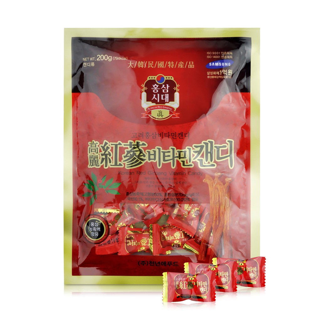 KẸO HỒNG SÂM KOREAN RED GINSENG VITAMIN CANDY 200 GRAM