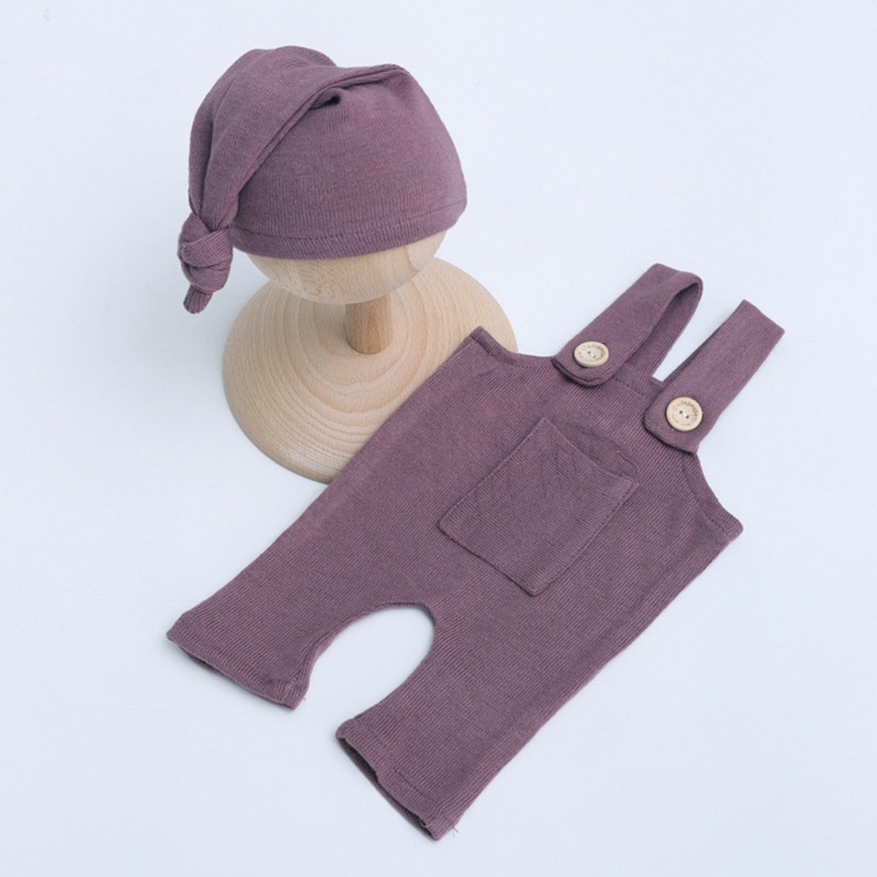 Bộ Áo Liền Quần Kèm Mũ Beanie Dành Cho Chụp Hình Em Bé Sơ Sinh