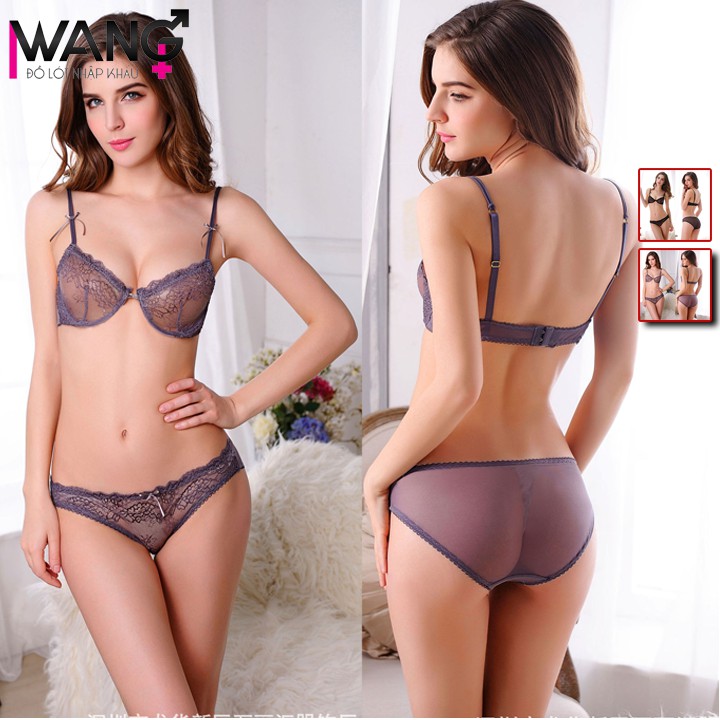 Siêu Đẩy Bộ Đồ Lót Ngủ Sexy GREY