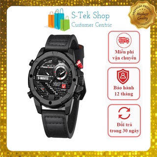 Đồng Hồ Thể Thao Nam Swave, Máy Nhật Bền Bỉ Chính Xác, Dây Da Cao Cấp, Mặt Kính Sapphire, Chống nước,Chống xước