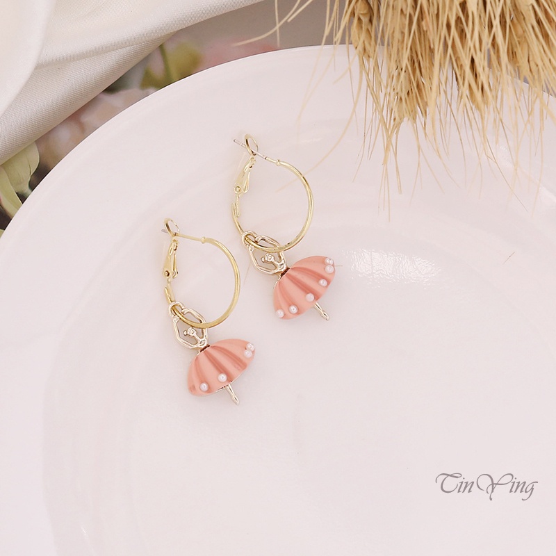 GETNOIVAS Bông Tai Hình Vũ Công Ba Lê Dễ Thương Thời Trang Cho Nữ