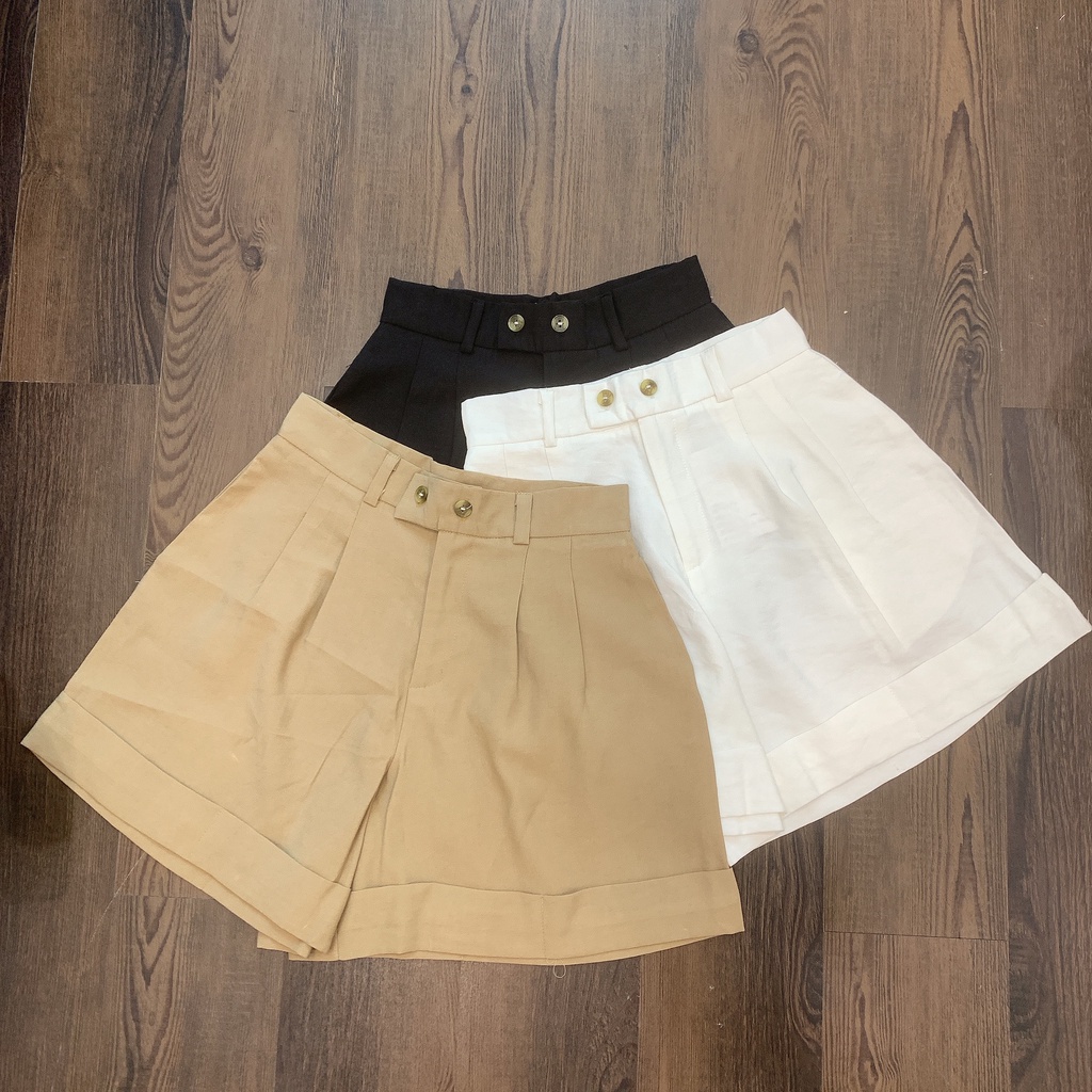 MSQ002 Quần Short Nữ Ống Rộng Kaki Xinh Xắn Quần Ngắn Phong Cách Hàn Quốc Nữ Tính Sang Trọng Ulzzang - Hàng nhập khẩu