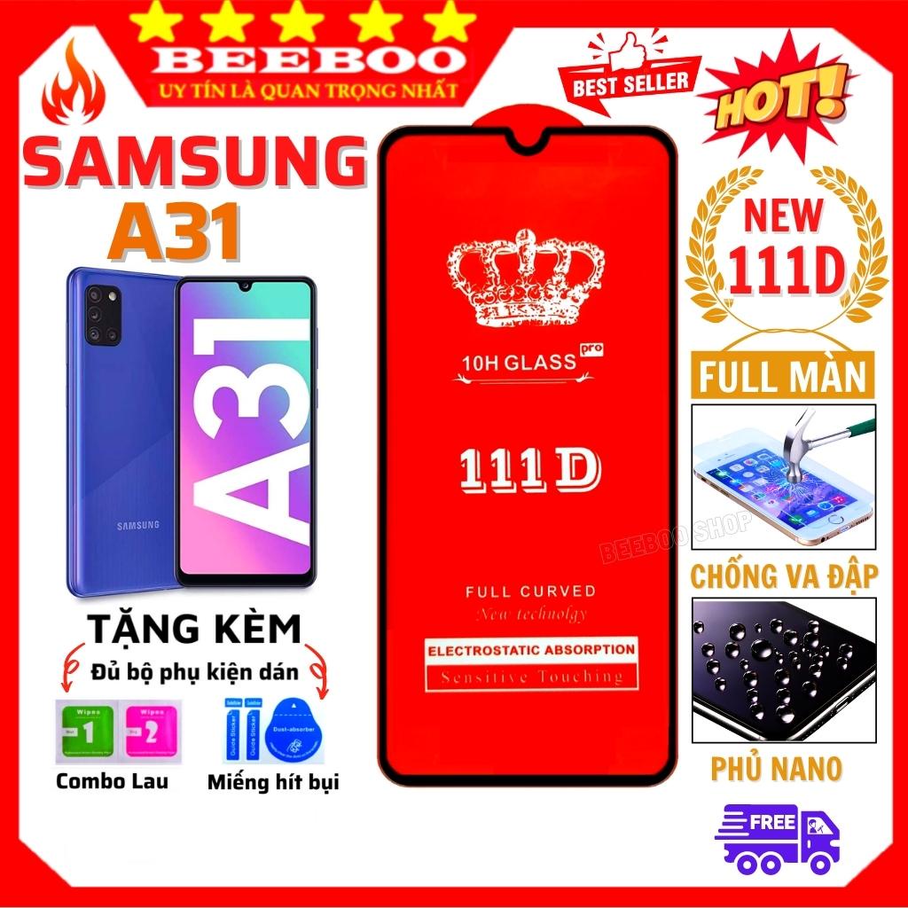 Kính cường lực Samsung A31 - Dán Full màn hình điện thoại Samsung Galaxy A31 - Độ trong suốt 111D cực cao