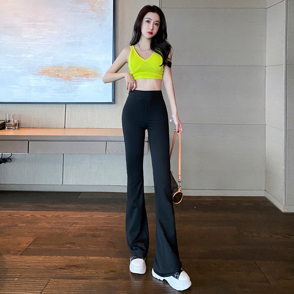 Quần Legging Ống Loe Nữ Madela Siêu Hách Dáng, Quần Nữ Ống Loe Co Giãn Ôm Dáng Xu Hướng Hàn Quốc