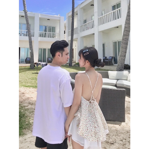 Áo yếm voan hoa Muse Top Beeli phiên bản màu kem