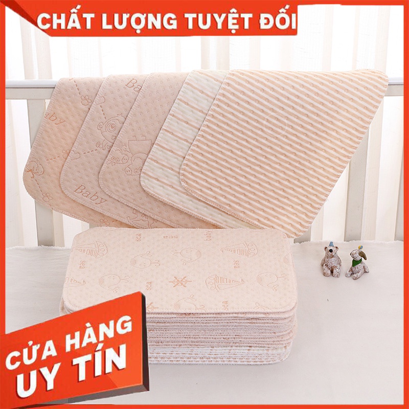 Tấm lót chống thấm cotton hữu cơ tự nhiên 4 lớp, thoáng khí