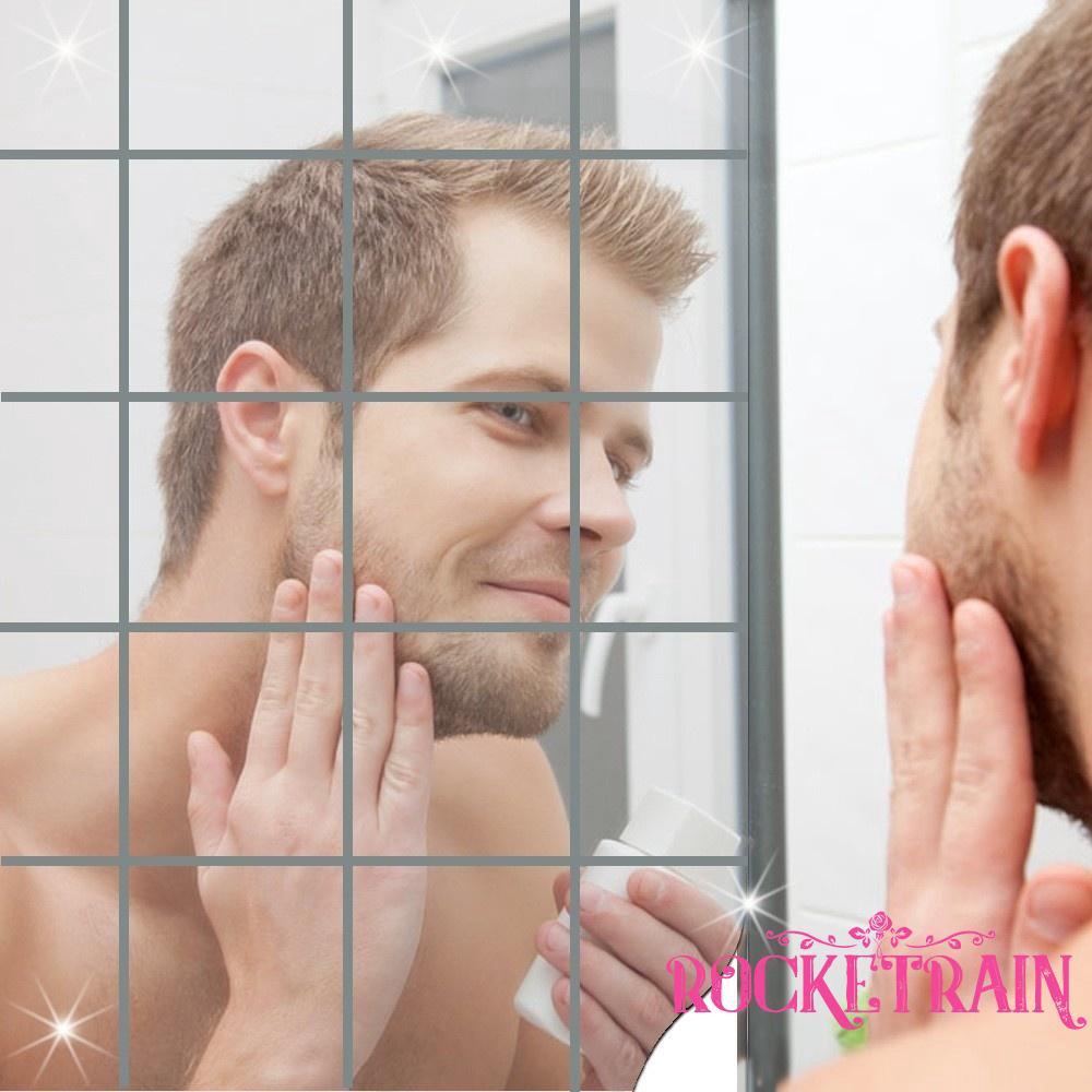 Set 9/16 đề can gương dán trang trí tường 15x15cm