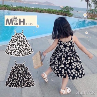 Váy 2 dây hoa cúc hottren Quảng châu cao cấp