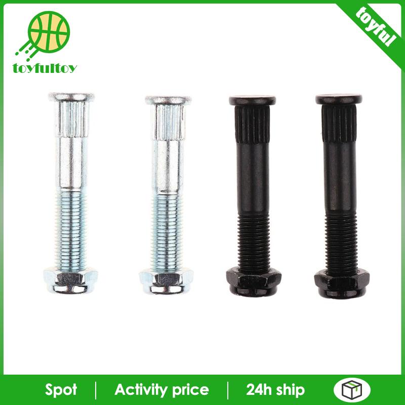 Set 2 Trục Ván Trượt Kèm 2 Đai Ốc Dài Màu Bạc Chuyên Dụng