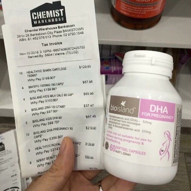 DHA BẦU BIOISLAND 60 VIÊN