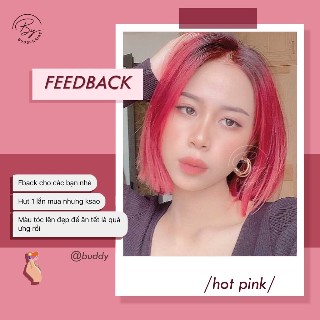 Thuốc nhuộm tóc Hot pink / Hồng sáng Buddyhairs