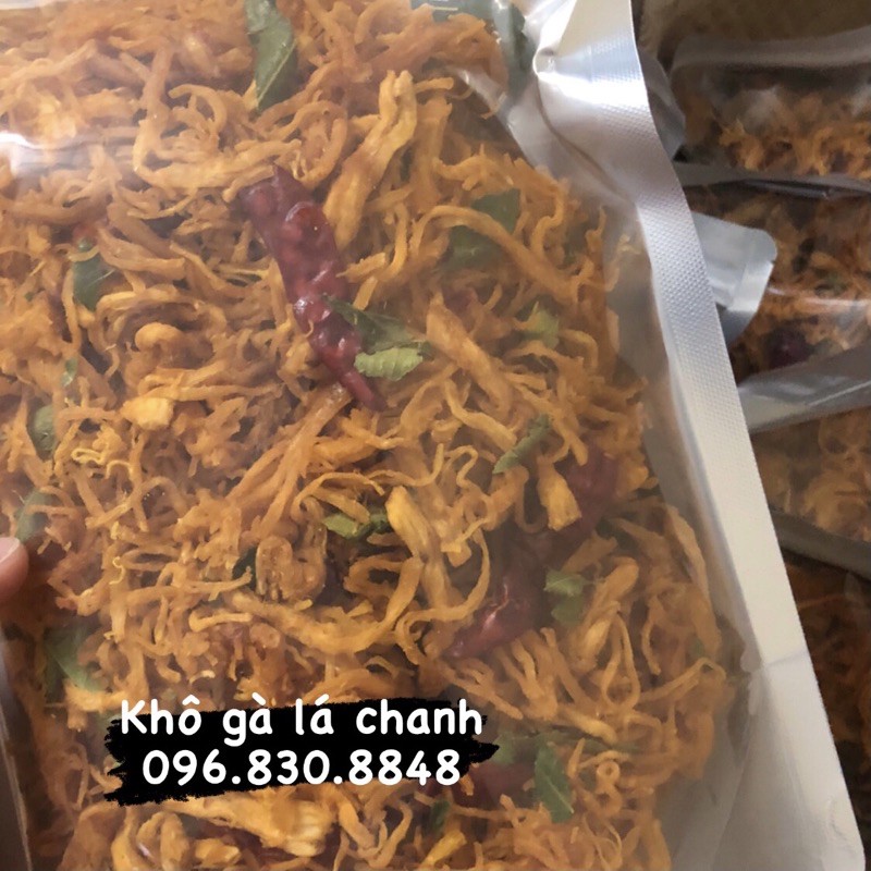 Khô gà lá chanh - gà đồi Hà Giang handmade (500g/túi)