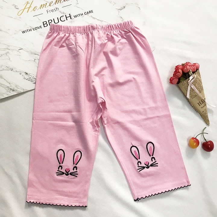 Quần legging lửng bé gái thun cotton 4 chiều - QG42