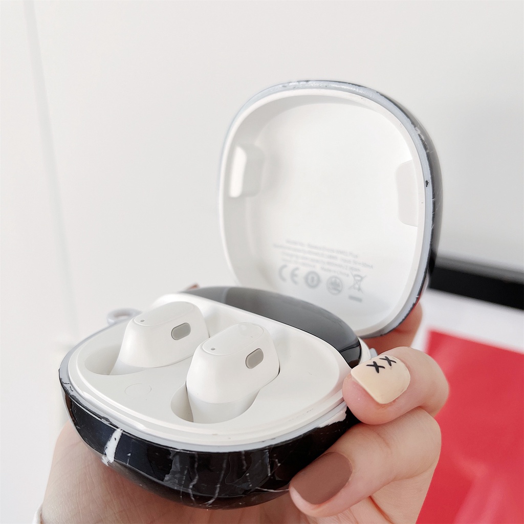 Vỏ Bảo Vệ Hộp Sạc Tai Nghe Bluetooth Không Dây Baseus WM01 Plus Bằng PC Cứng Chống Sốc Họa Tiết Vân Đá Sang Trọng Ốp
