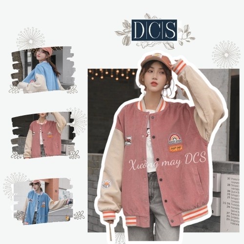 ✲Áo Khoác Bomber Nhung Tăm In Cầu Vồng End Mùa Đông Nam Nữ Nhiều Màu Xưởng May DCS Mã 386