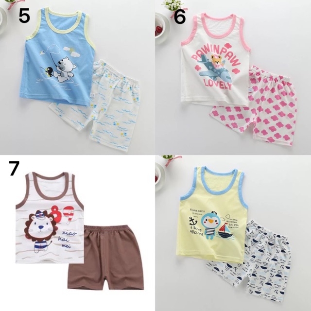 Freeship 50k_Bộ Ba Lỗ Cotton Quảng Châu Cho Bé