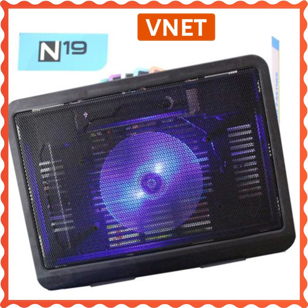 Đế tản nhiệt laptop N19 chạy êm, làm mát hiệu quả