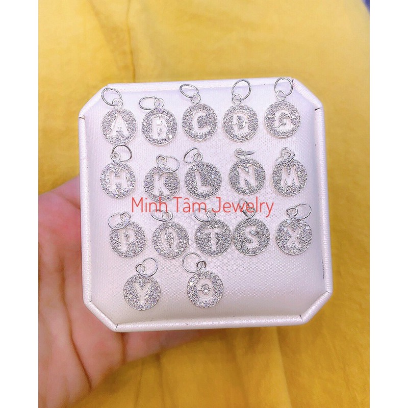 Mặt dây chuyền chữ cái bạc ta,Mặt treo chữ cái bạc ta-Minh Tâm Jewelry