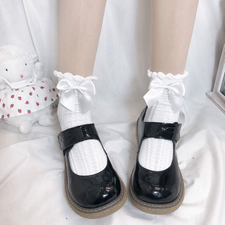 [Sẵn] Tất bắp chân lolita đính nơ nhà Dory