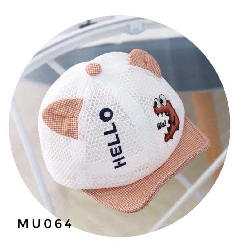 Mũ lưới bé trai siêu bảnh MU64 cho bé 3-12m