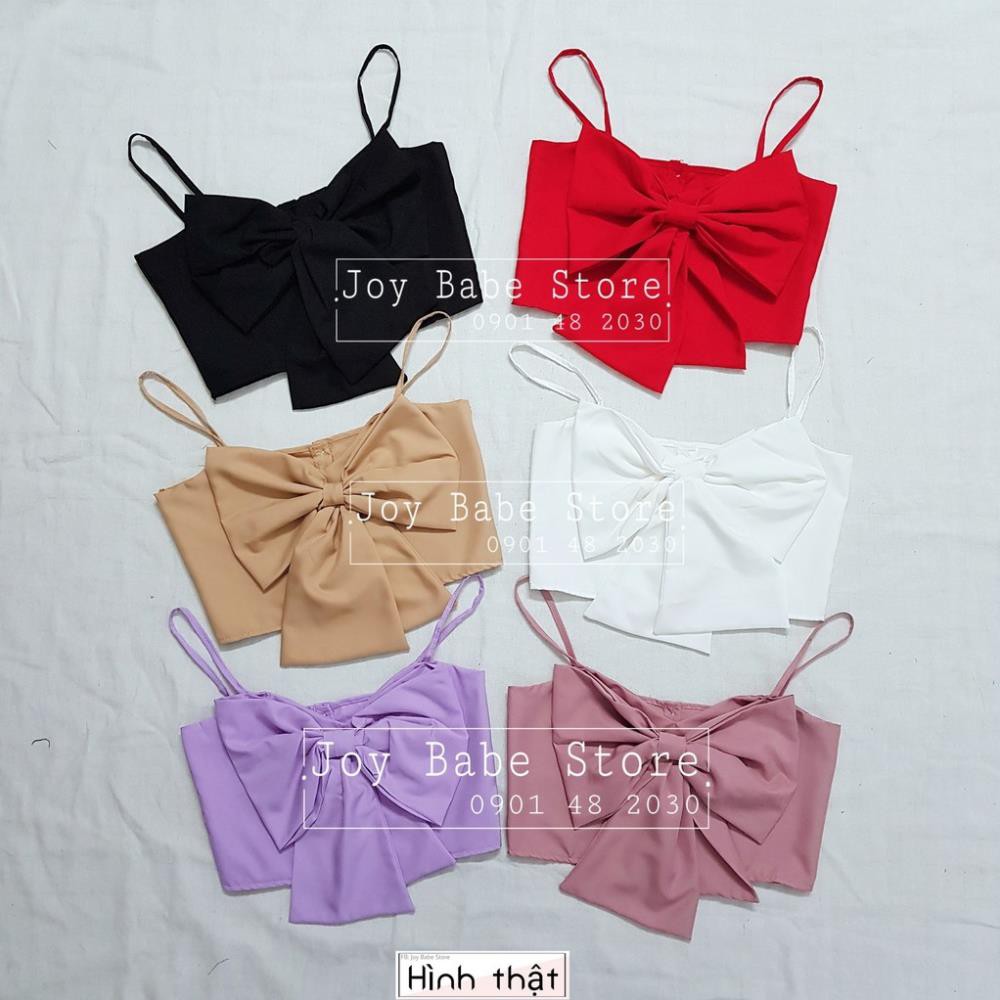 [HÌNH THẬT] ÁO HAI DÂY NƠ TRƯỚC NGỰC CÔNG CHÚA CROPTOP NỮ ÔM BODY HOT GIRL ULZZANG HÀN QUỐC SWAG CHẤT 91 2021