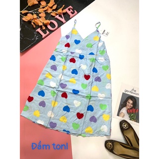 Đầm tole 2 dây mặc ngủ mềm mát