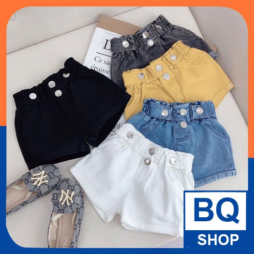 BQShop (7-35kg) Quần sooc 4 khuy bé gái vải bò, kaki vải mịn, đẹp