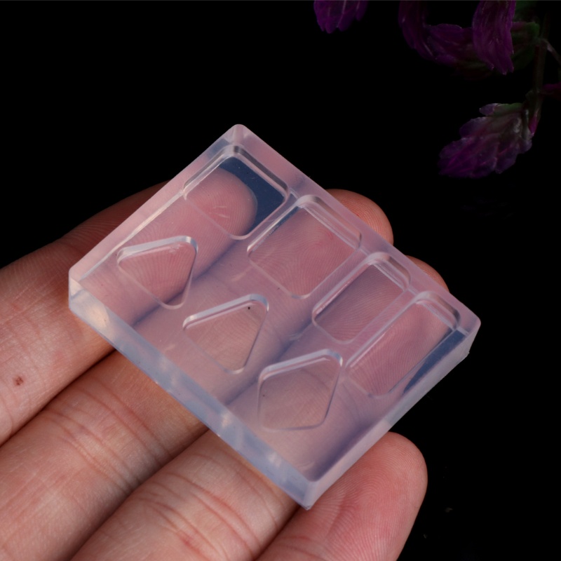 Khuôn Silicone Trong Suốt Hình Chữ Nhật Làm Trang Sức DIY