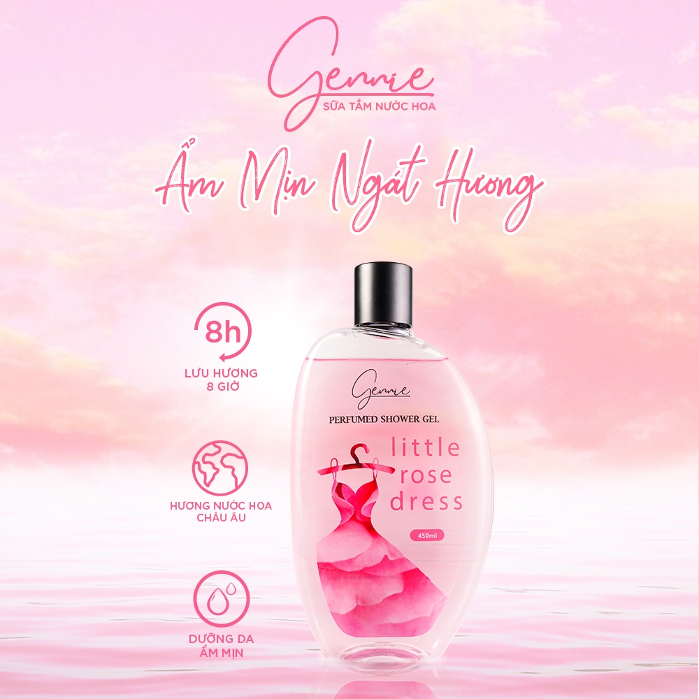 Sữa tắm nước hoa Nữ Gennie Little Rose Dress 450ml