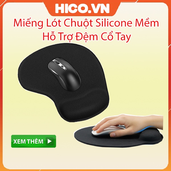 Bàn Di Chuột Hỗ Trợ Đệm Cổ Tay Chống Mỏi, Miếng Lót Chuột Silicon Mềm  - Tiện Dụng Cho Người Ngồi Máy Tính Lâu