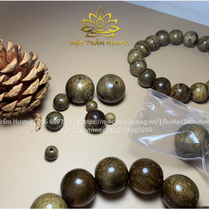 Hạt (Lẻ) Trầm Hương Tự Nhiên Dùng Mix Vòng Tay Đủ Size Hạt 6li 7li 8li 10li 12li 14li | MTH JEWELRY