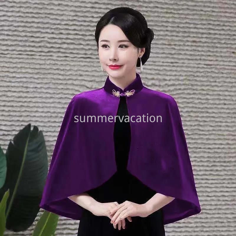 Đầm sườn xám vải nhung thêu họa tiết thủ công thời trang năm mới cho nữ | BigBuy360 - bigbuy360.vn