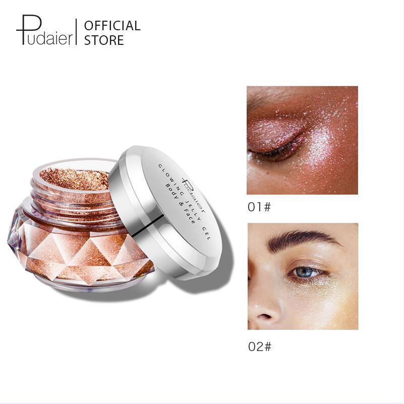 Gel trang điểm bắt sáng Pudaier cho mặt và cơ thể 8 màu tùy chọn 43g