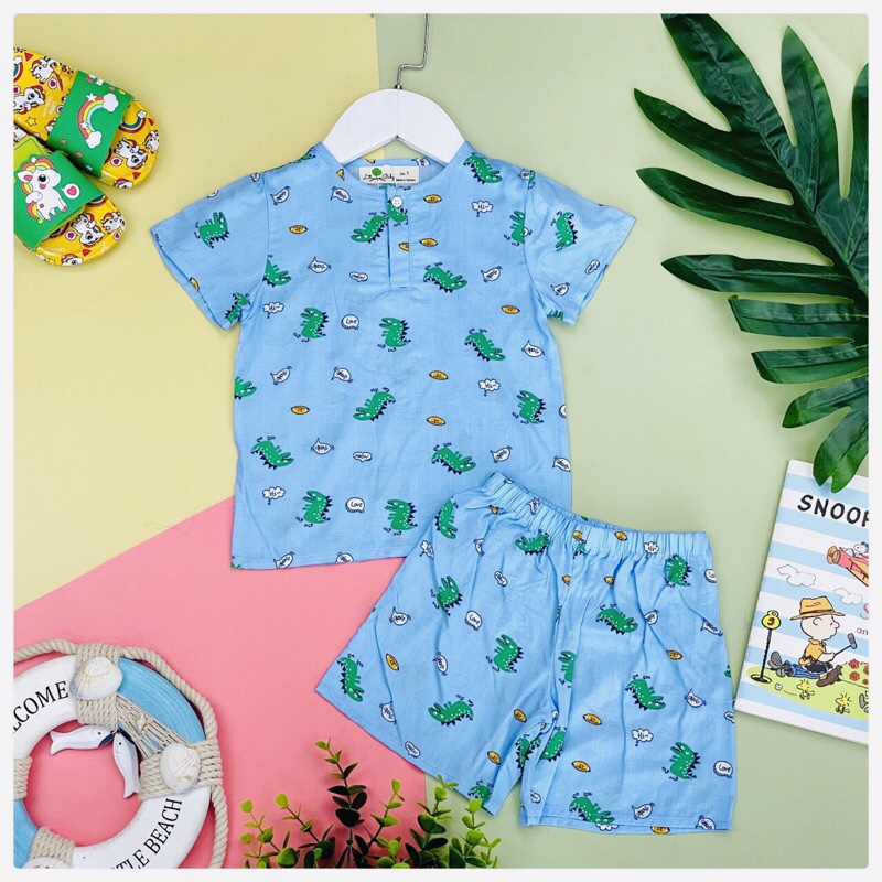 Mẫu lanh lụa bé trai Janeshop bộ lanh chuẩn đẹp không nhăn nhàu chất liệu xịn