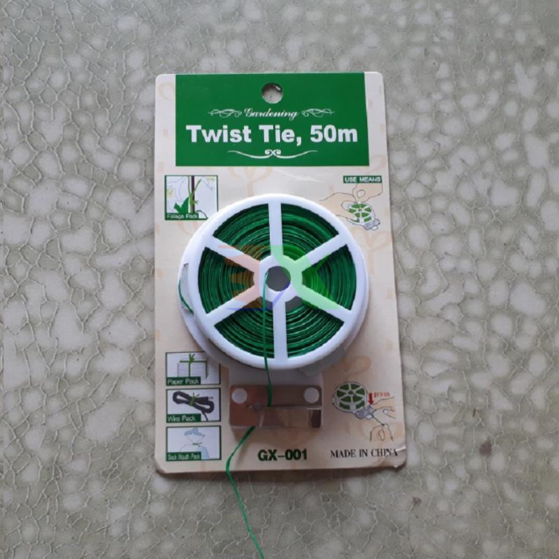 Cuộn dây buộc đồ đa năng Twist Tie, 50m - 100m (Dây nhựa, lõi kẽm)