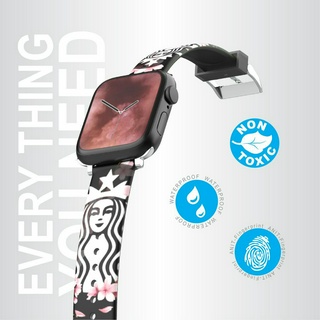 STARBUCKS Dây Đeo Silicon Thể Thao 42mm 38mm 44mm 40mm Cho Iwatch Series 6 5 4 3 Se T500 W26 Ft50 F10
