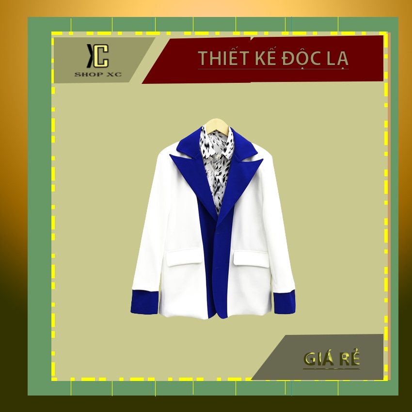 Áo khoác blazer nam ,áo vest nam balzer chất liệu cao cấp phối họa tiết trẻ trung, năng động N44