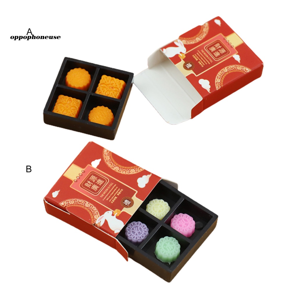 Oppo Mô Hình Bánh Trung Thu Mini Tỉ Lệ 1 / 12 Trang Trí Nhà Búp Bê