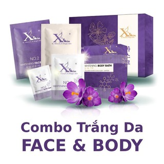 Bộ Combo dưỡng trắng da XSKIN gồm Whitening Face Mask và Whitening Body Bath