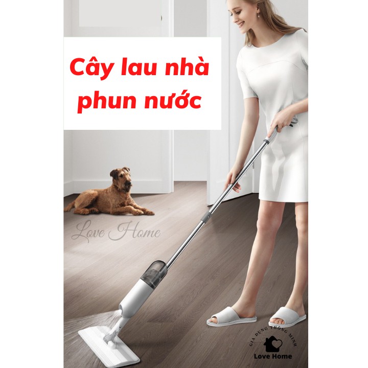 Cây lau nhà phun sương, khử khuẩn, thiết kế 2 trong 1 có thể lau dọn dễ dàng với đầu xoay 360 độ (HÀNG CHÍNH HÃNG)
