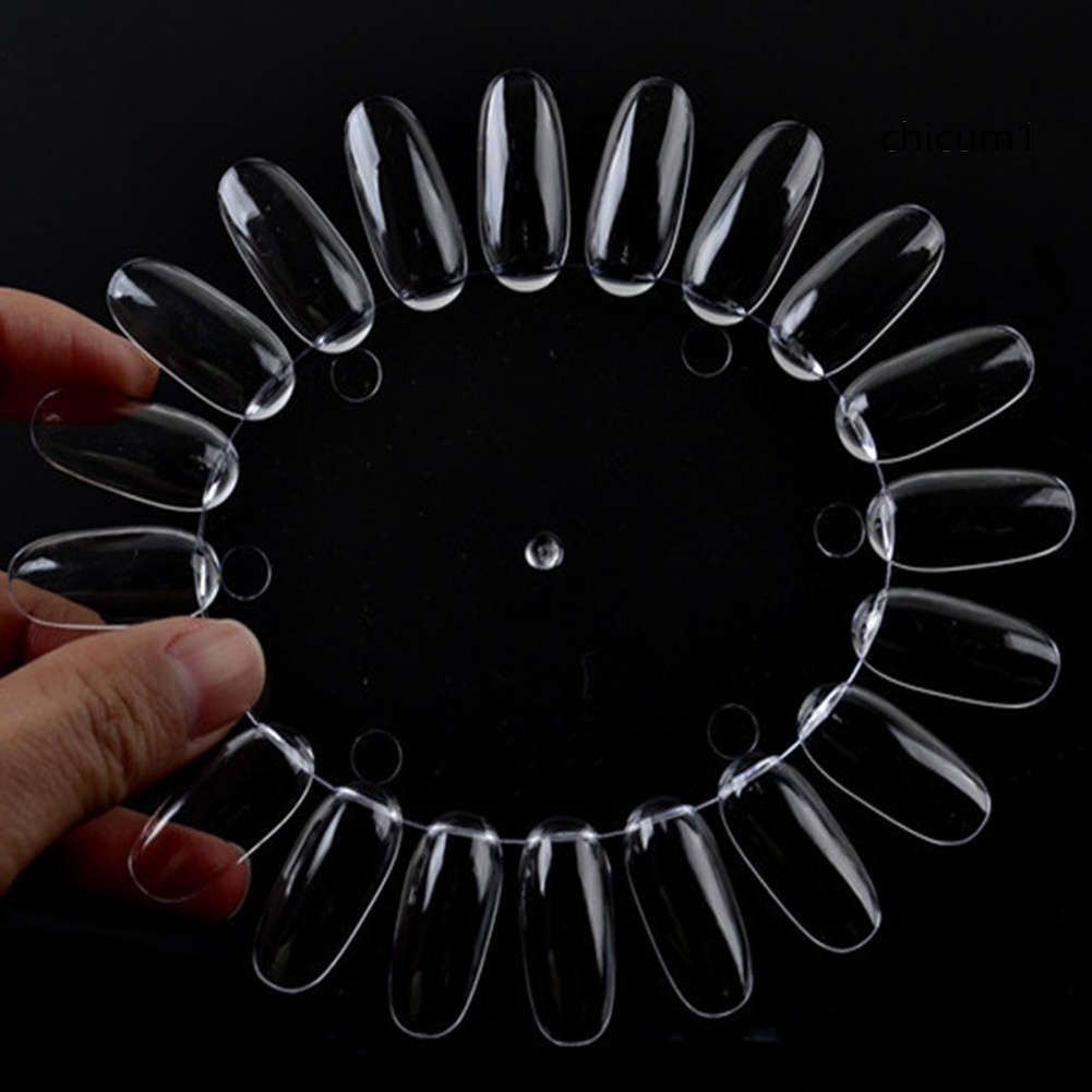 Khay Móng Tay Giả Bằng Acrylic 20 Màu Hình Bánh Xe