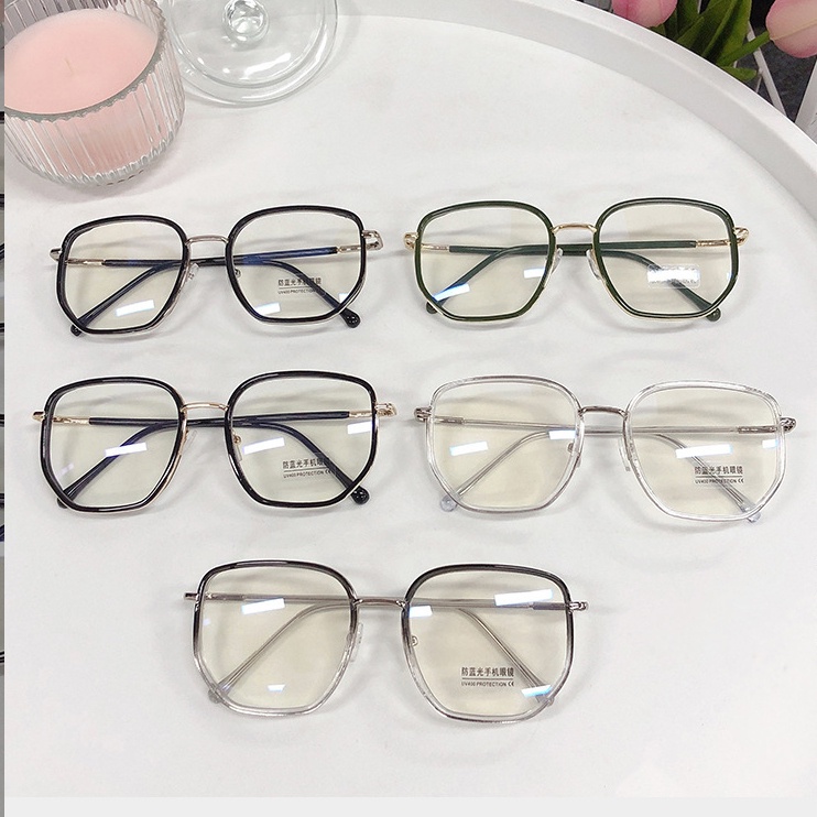 Mắt kính TR90 gọng kim loại chống ánh sáng xanh cho nữ