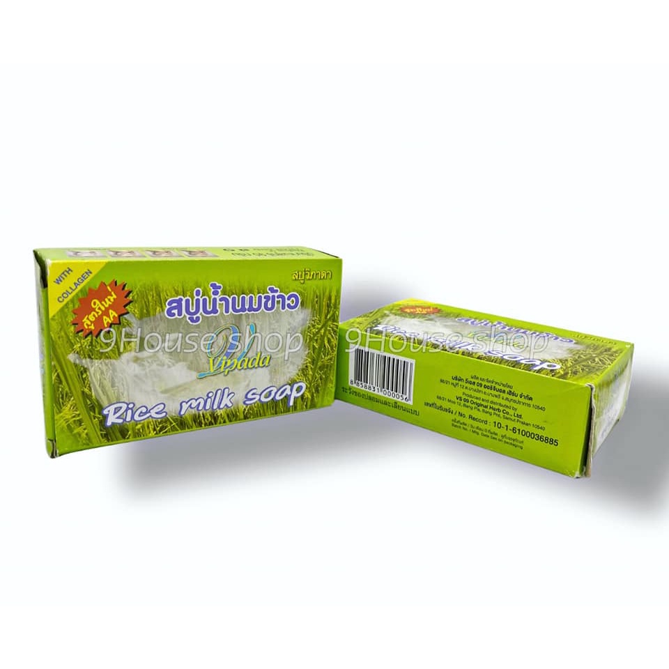 (Hộp Giấy) 01 Xà phòng Collagen Sữa Gạo Vipana Thái Lan 90gram